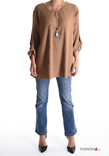 Bluse mit Halskette 3/4 ärmel - ph 5