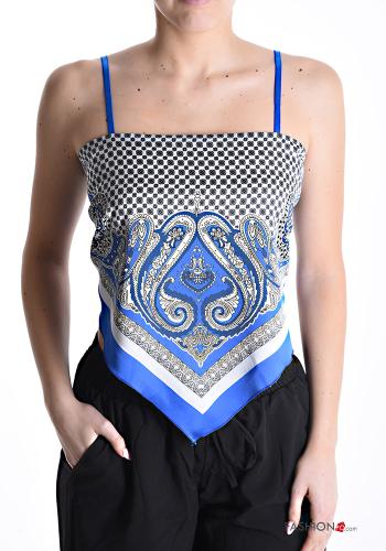 Top scollato sulla schiena asimmetrico raso regolabile - ph 1