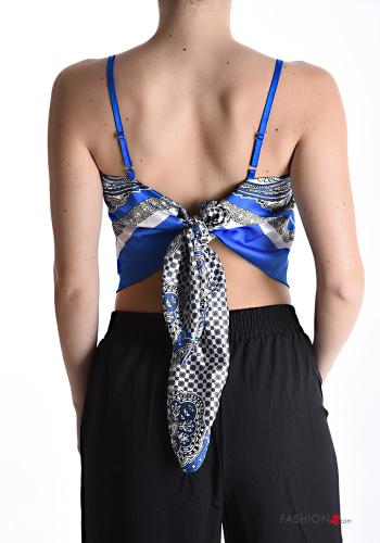 Top scollato sulla schiena asimmetrico raso regolabile - ph 2