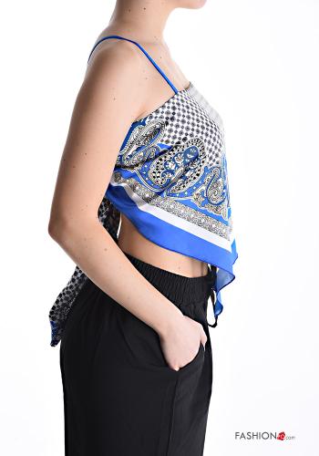 Top scollato sulla schiena asimmetrico raso regolabile - ph 3