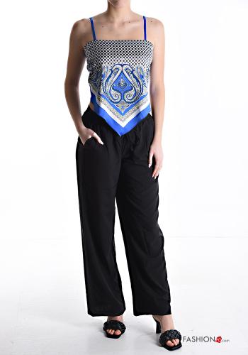 Top scollato sulla schiena asimmetrico raso regolabile - ph 5