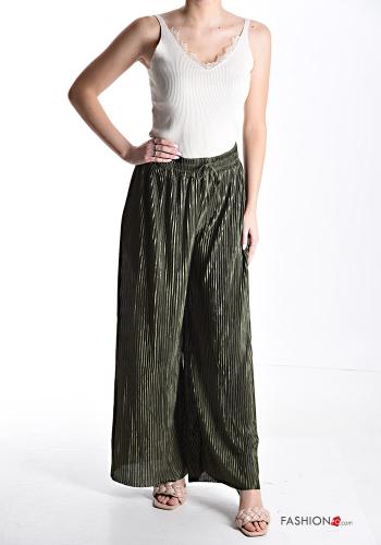 Calças plissê wide leg com elástico - ph 5