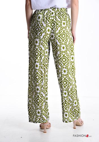 Pantalone wide leg Fantasia batik con elastico - ph 2