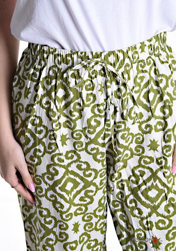 Pantalone wide leg Fantasia batik con elastico - ph 4