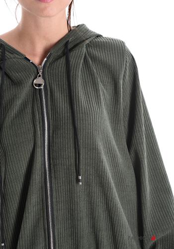 Giacca costine con zip con cappuccio - ph 4
