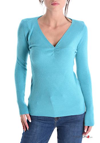 Ribbed Sweater with v-neck - ph 1