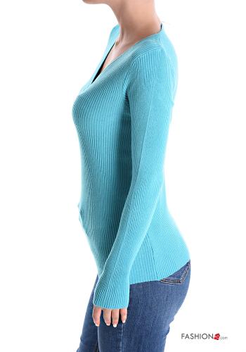 Ribbed Sweater with v-neck - ph 3