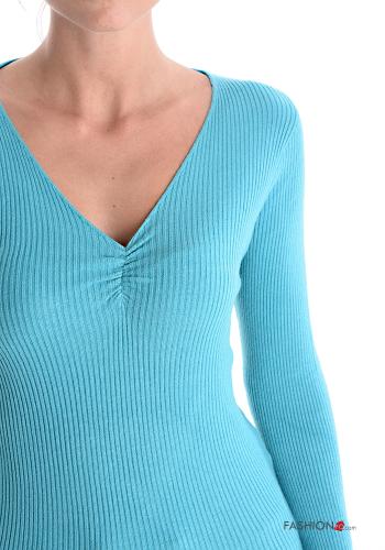 Ribbed Sweater with v-neck - ph 4
