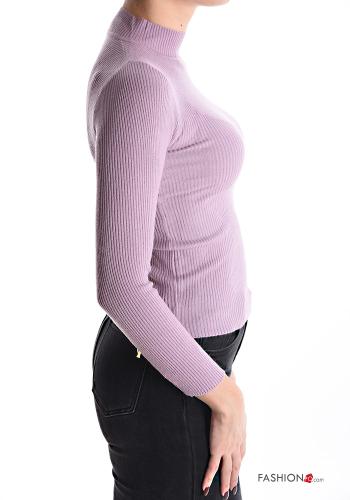 Gerippte kurz Rollkragenpullover - ph 3