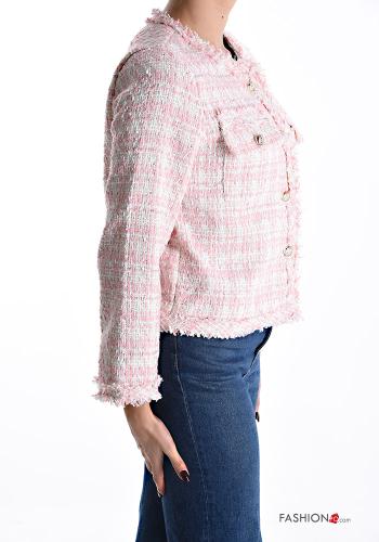 Tweed Jacke aus Baumwolle mit Knöpfen - ph 3
