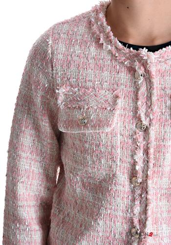 Tweed Jacke aus Baumwolle mit Knöpfen - ph 4