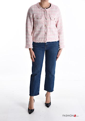 Tweed Jacke aus Baumwolle mit Knöpfen - ph 5