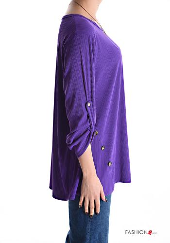 Blusa maniche a tre quarti con collana con bottoni - ph 3