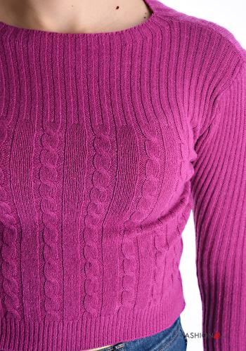kurz Strickpullover schulterfrei - ph 4