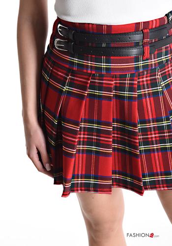 Minigonna Fantasia tartan con cintura con zip - ph 4