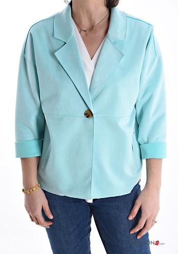 Wildleder Blazer mit Knöpfen ohne Futter mit Taschen - ph 1
