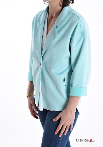 Wildleder Blazer mit Knöpfen ohne Futter mit Taschen - ph 3