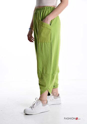 Hose aus Baumwolle mit Taschen mit gummizug - ph 3
