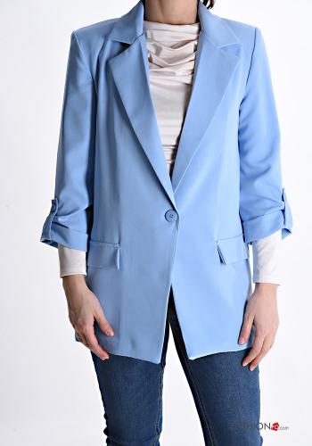 Blazer avec doublure à boutons manches à trois-quarts - ph 1