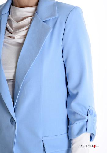 Blazer avec doublure à boutons manches à trois-quarts - ph 4