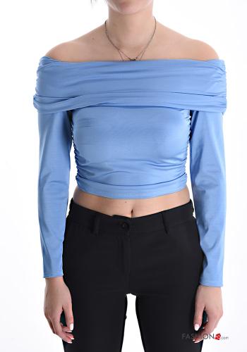 long sleeve Top bardot neckline