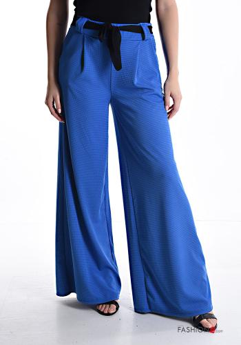 wide leg Trousers with elastic with sash