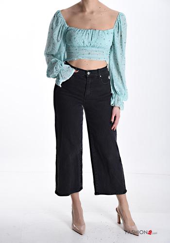 Top Fantasia floreale scollo alla bardot - ph 5