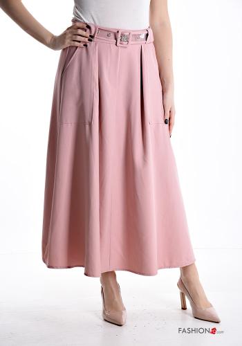 Longuette Skirt with belt with elastic
