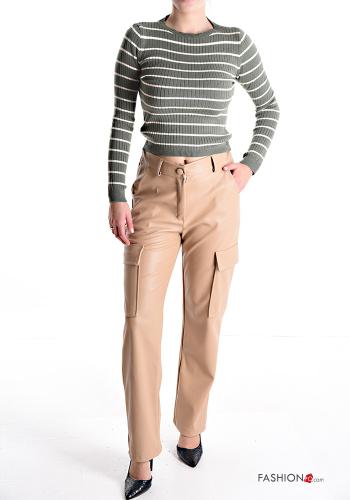 Maglione corto Fantasia righe con scollo a barca - ph 5