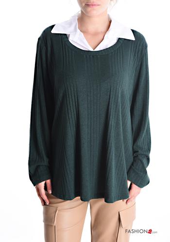 Maglietta a manica lunga con colletto