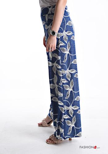 Blumenmuster lange Hose mit gummizug - ph 3