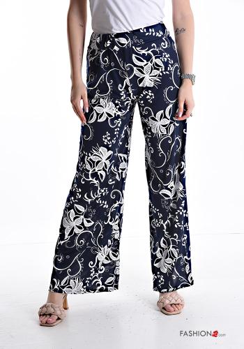 Blumenmuster lange Hose mit gummizug - ph 1