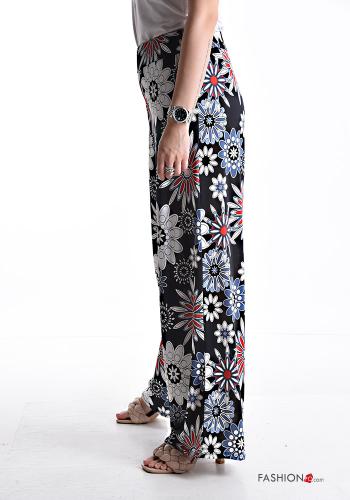 Pantalone lungo Fantasia floreale con elastico - ph 3