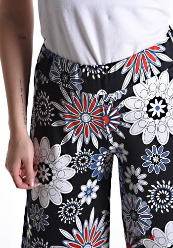 Pantalone lungo Fantasia floreale con elastico - ph 4