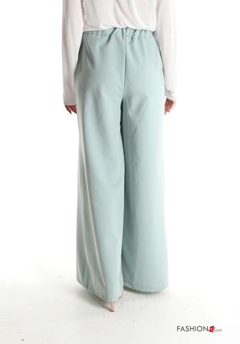 hoher Taille wide leg Hose mit Taschen mit gummizug - ph 2
