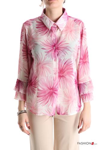 Floral ruffle sleeve Shirt - ph 1