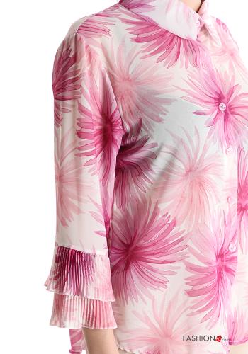 Floral ruffle sleeve Shirt - ph 4