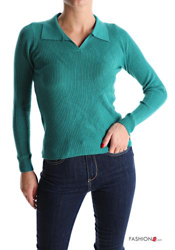 Sweater with v-neck