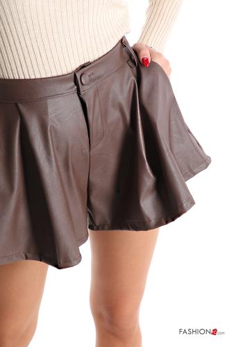 faux leather Shorts with pockets - ph 4