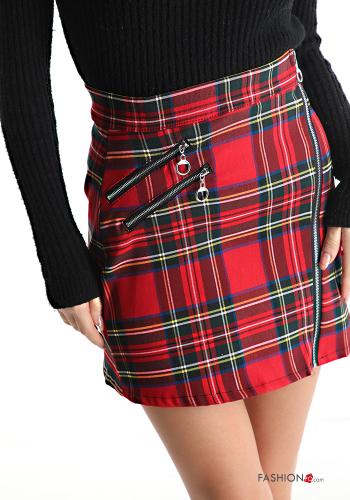Minigonna Fantasia tartan con zip - ph 4