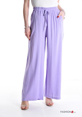 wide leg Hose mit Taschen mit gummizug - ph 1
