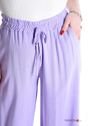 wide leg Hose mit Taschen mit gummizug - ph 4