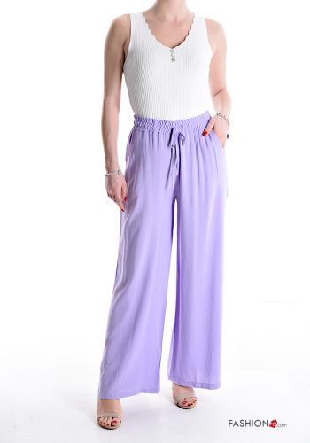 wide leg Hose mit Taschen mit gummizug - ph 5