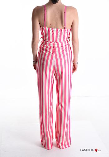 Jumpsuit Fantasia righe scollo a V con fusciacca - ph 2