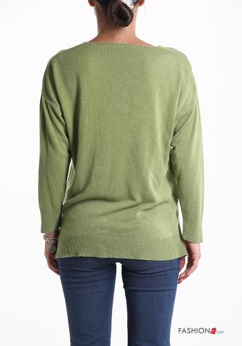 Maglione con tasche scollo a V - ph 2