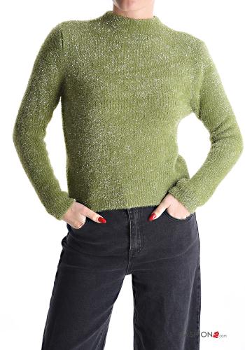 Maglione lurex a collo alto - ph 1