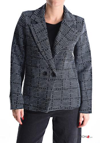 double-breasted Cotton Blazer with lining