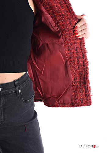 Tweed Jacke aus Baumwolle mit Knöpfen mit Fransen - ph 6