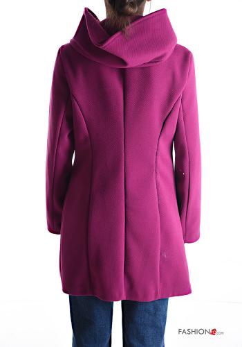 Cappotto con zip con tasche con cappuccio - ph 2