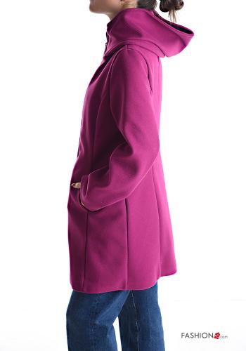 Cappotto con zip con tasche con cappuccio - ph 3